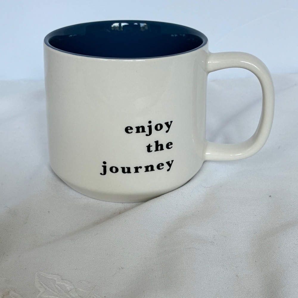 Threshold Mug Enjoy The Journey Stoneware Coffee Modern Farmhouse Simple Living